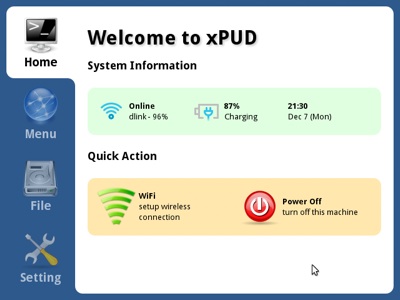 Xpud distribution - netbook operating system