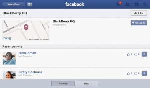 Facebook for BlackBerry PlayBook