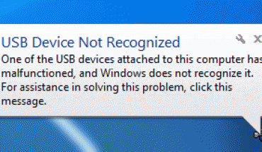 USB device not recognized 1
