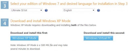 Download Windows XP Mode