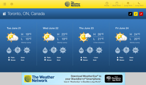 Weather Eye for blackberry playbook