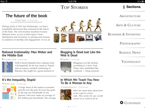 Zite - Read news on iPad