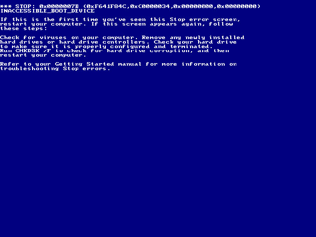 Blue Screen Of Death - Windows 2000